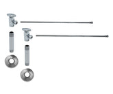 Lavatory Supply Kit - Brass Oval Handle with 1/4 Turn Ceramic Disc Cartridge Valve (MT6001-NL) - Angle, No Trap